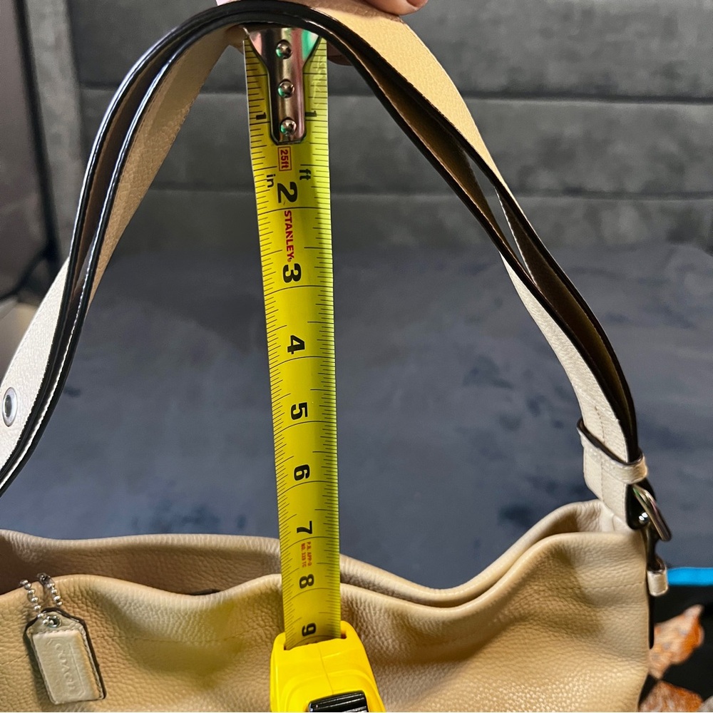 Coach Y2K Beige Pebbledâ Leather Soho Duffel Convertible Shoulder Bag F15064 - Picture 9 of 13